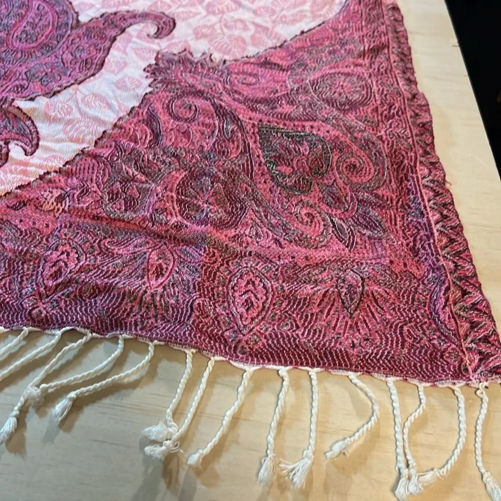 Pink and Purple Paisley Scarf